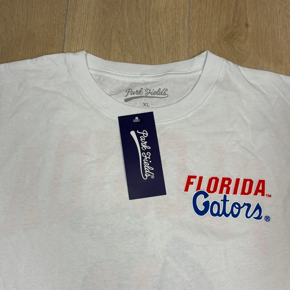 Park Fields Florida Gators T-Shirt Mens XL White Short Sleeve Graphic Tee NWT